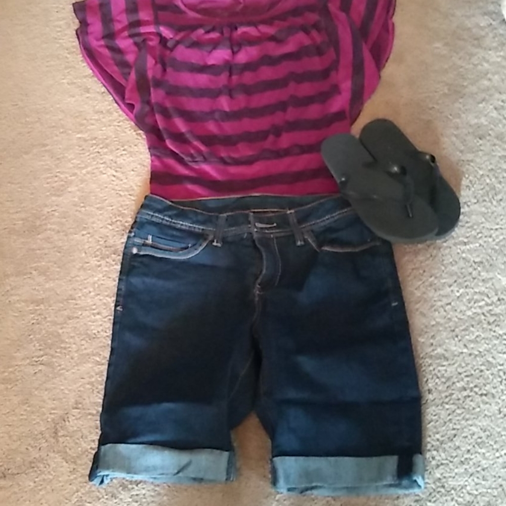 Jean shorts and shirt